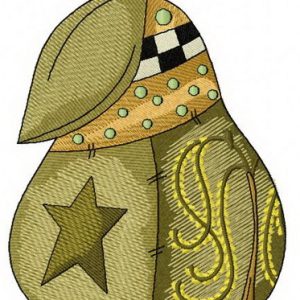 Pear embroidery design