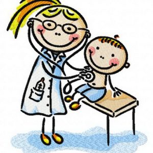 Pediatrician embroidery design