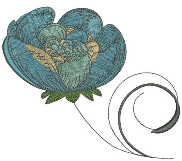 Peony 2 embroidery design
