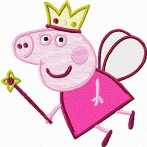 Peppa Pig Angel  embroidery design
