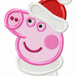 Peppa in warm winter set embroidery design
