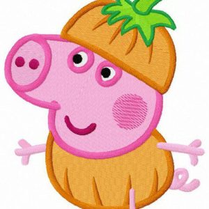 Peppa the pumpkin embroidery design