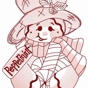 Peppermint gingedbread man 2 embroidery design