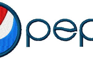 Pepsi-Cola logo embroidery design