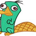 Perry the Platypus  embroidery design