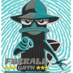 Perry the Platypus furball the attitude embroidery design