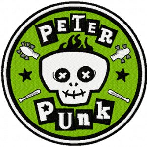 Peter Punk logo embroidery design