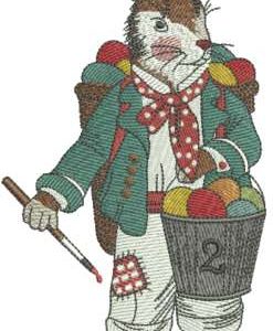 Peter Rabbit painter embroidery design
