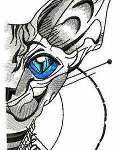 Peterbald half muzzle embroidery design