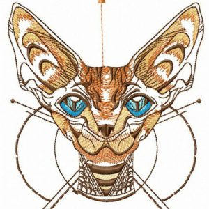 Peterbald muzzle embroidery design