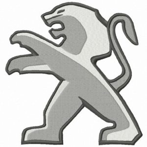 Peugeot lion embroidery design