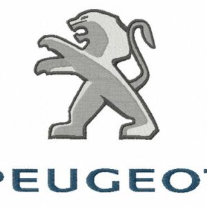 Peugeot logo embroidery design
