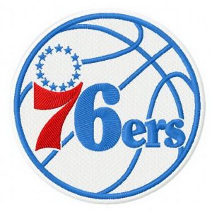 Philadelphia 76ers logo 2 embroidery design