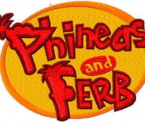 Phineas and Ferb Logo embroidery design