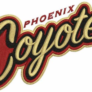 Phoenix Coyotes alternative logo embroidery design