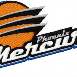 Phoenix Mercury logo embroidery design
