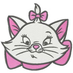 Picky kitten Mary embroidery design