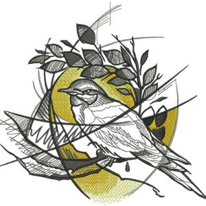 Pigeon's nest embroidery design