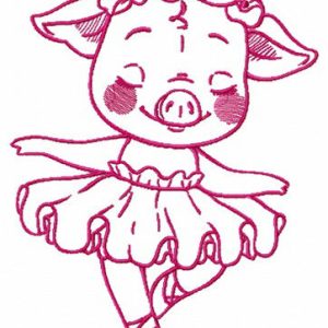 Piggy's performance embroidery design