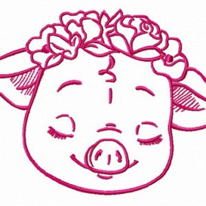 Pig's greams embroidery design