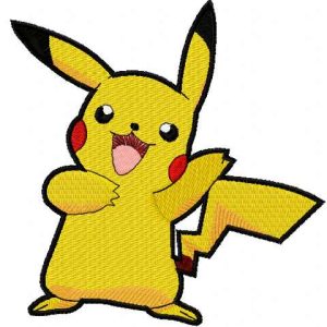 Pikachu 4 embroidery design