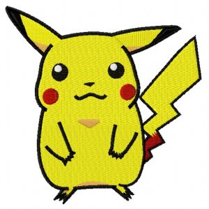 Pikachu embroidery design