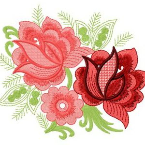 Pink bouquet embroidery design