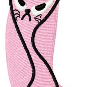 Pink cat 1 embroidery design