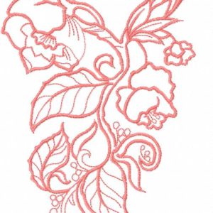 Pink flower 36 embroidery design