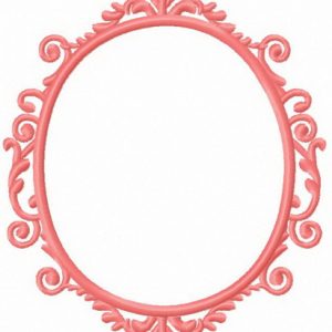 Pink frame embroidery design