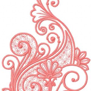 Pink decoration 5 embroidery design