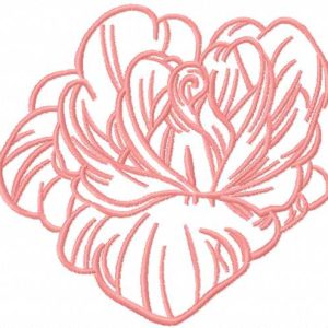 Pink rose 15 embroidery design