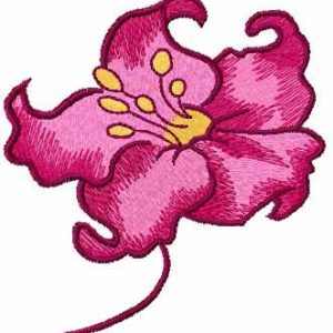 Pink shadow flower embroidery design