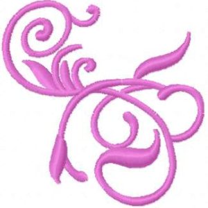 Pink swirl 4 embroidery design