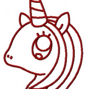 Pink unicorn 4 embroidery design