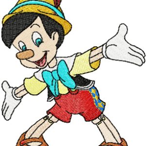Pinocchio embroidery design