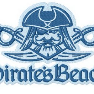 Pirate's beach Surfing team 3 embroidery design