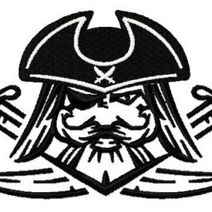 Pirate's beach surfing team 5 embroidery design