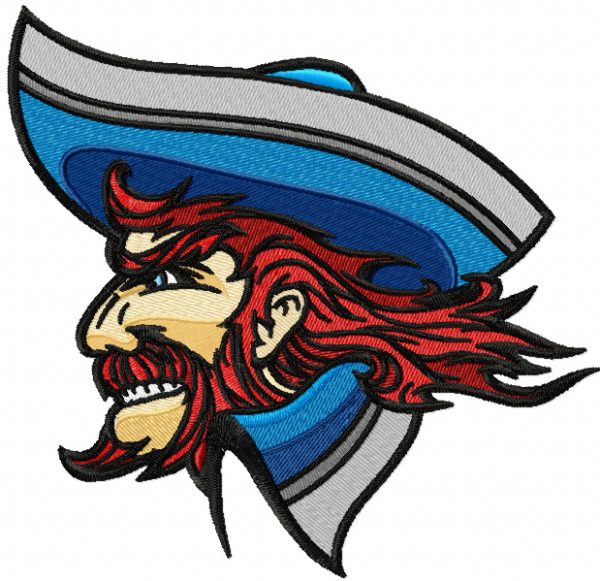 Pirate mascot embroidery design