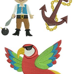 Pirate set 2 embroidery design