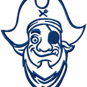 Pirate blue embroidery design