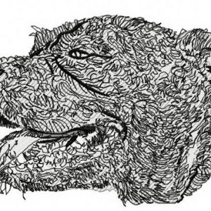 Pitbull embroidery design