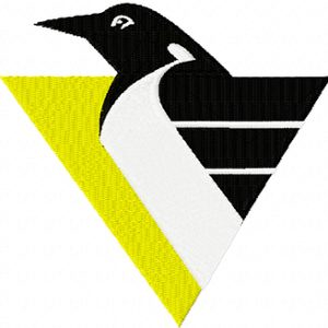 Pittsburgh Penguins hockey club logo embroidery design