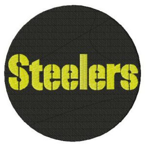 Pittsburgh Steelers round logo embroidery design