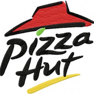 Pizza Hut logo embroidery design
