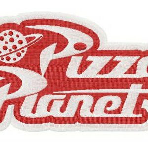 Pizza Planet logo embroidery design