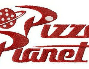 Pizza Planet alternative logo embroidery design