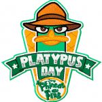Platypus Badge  embroidery design