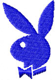 Playboy logo embroidery design
