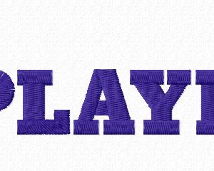 Playboy logo embroidery design